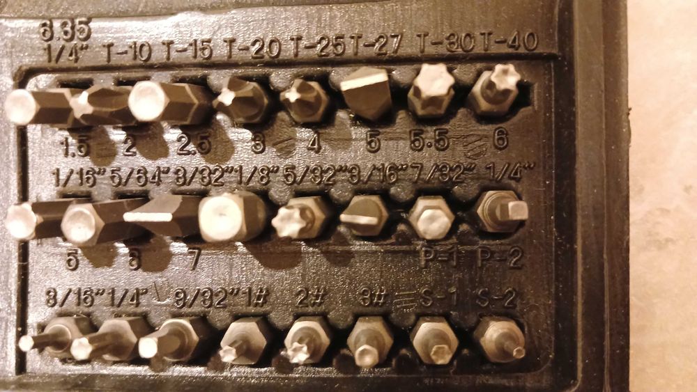 Набор 38 шт. биты головки отвертки ключи