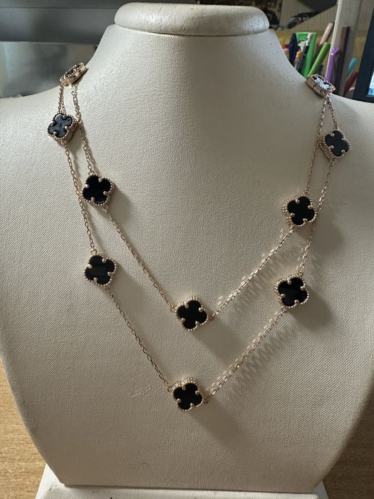 Кольє * ВанКліф з оніксом 40-45см, 7.93г - золото 585 проби