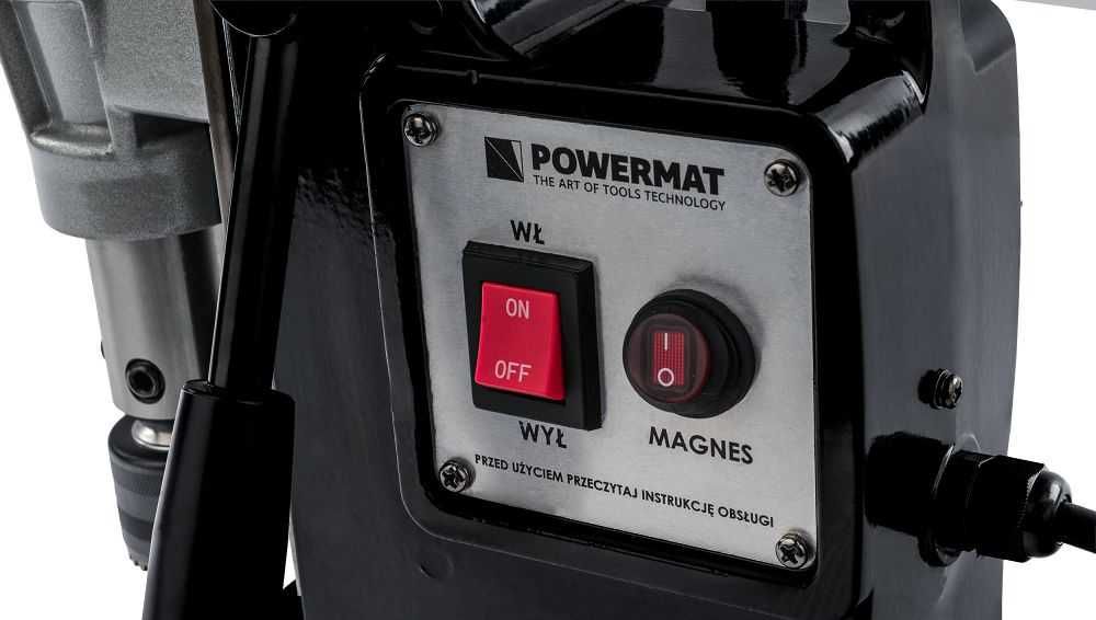 POWERMAT Wiertarka Magnetyczna 11500N 1500w Skok 160mm 19mm PM1456