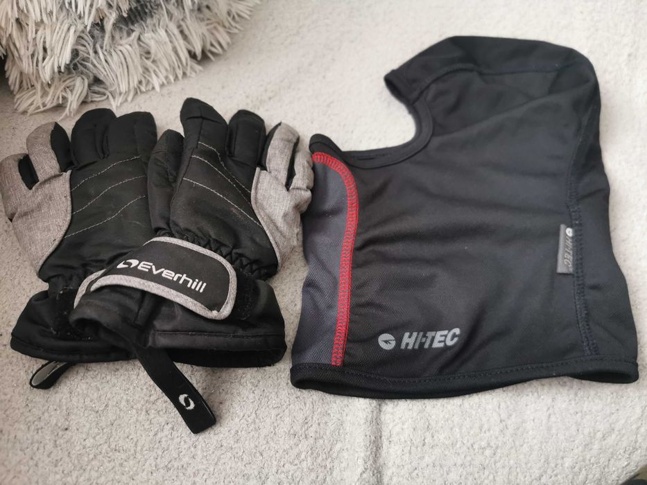 Rękawice narciarskie i komin dla dziecka junior, kids ok 8, 9 lat