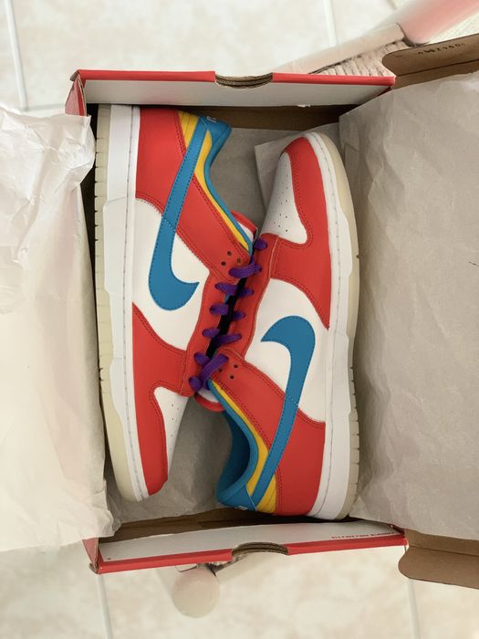 [NOVAS] Nike x LeBron James x Fruity Pebbles Dunk Low QS sapatilhas 44