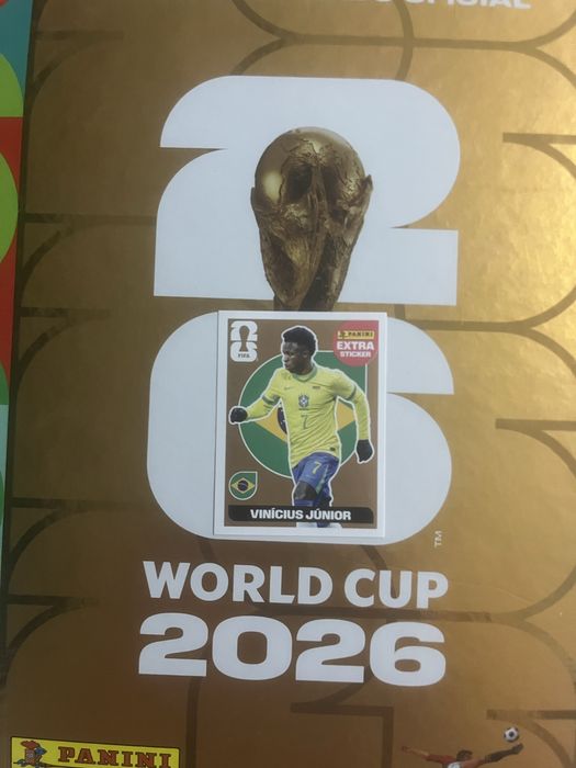 Vinícius Júnior Extra Sticker Panini FIFA World Cup 2026 - Raro