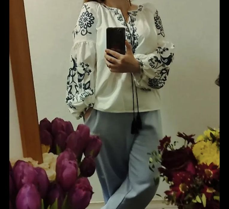 Нова вишиванка жіноча розмір S, блузочка 150/165 см зріст етнічна