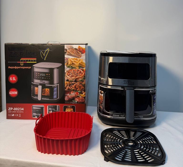 МОЩНЫЙ! Германский аерогриль 4200Вт, аерофритюрница на 2 ТЕНА, духовка