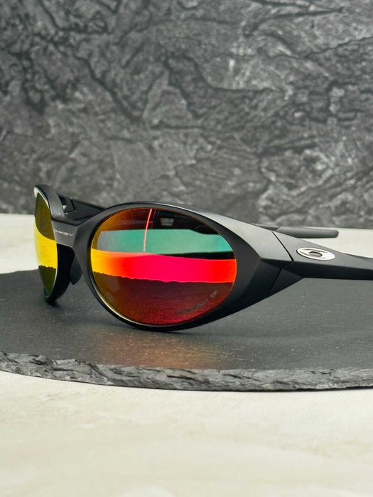 Сонцезахисні окуляри Oakley Eye Jacket Redux чорні овальні з лінзою Prizm Ruby, поляризація, чоловічі, оригінал