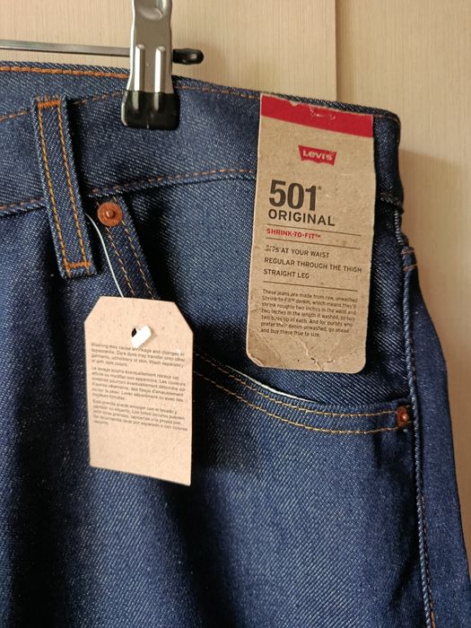 Нові джинси Levi's 501 Original W36 L36 (52 UA) сирий денім
