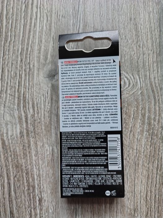 MAYBELLINE żel farbka do brwi koloryzacja trwała efekt tatuażu