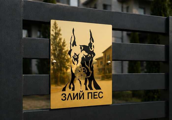 Адресна Табличка ЗЛИЙ ПЕС
