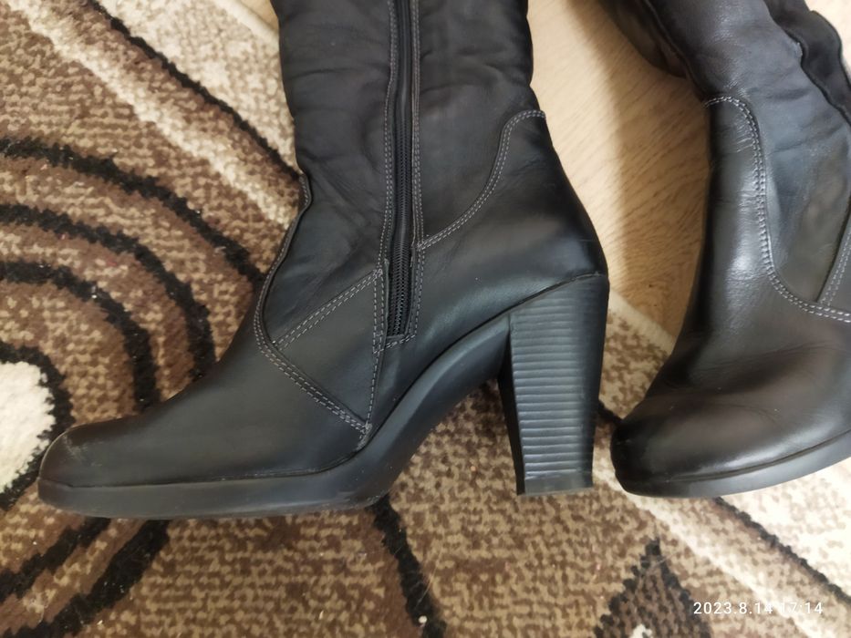 Шкіряні чобітки зимові