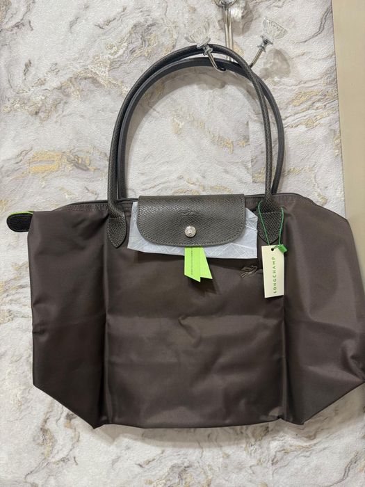Longchamp torebka brąz L na ramie shopperka