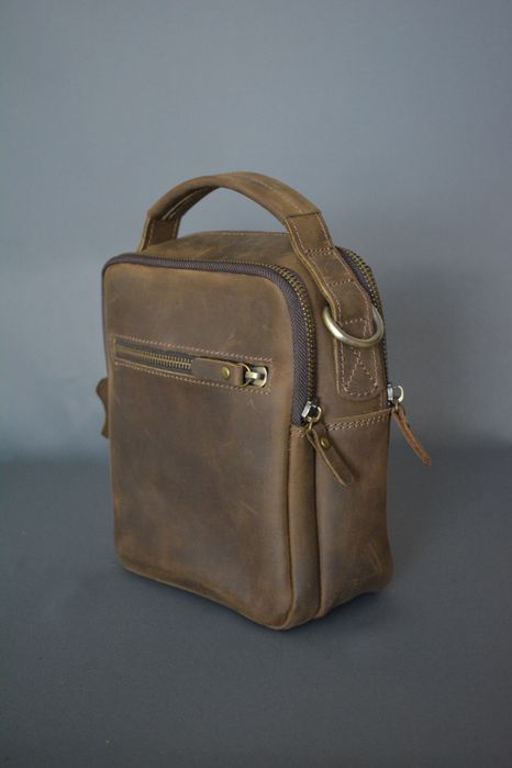 Чоловіча шкіряна сумка на подарунок для чоловіка чоловіку подарок