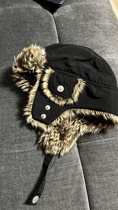 Ciepła czapka pilotka uszatka h&m 110/116