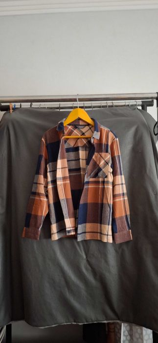 Camisa xadrez castanha