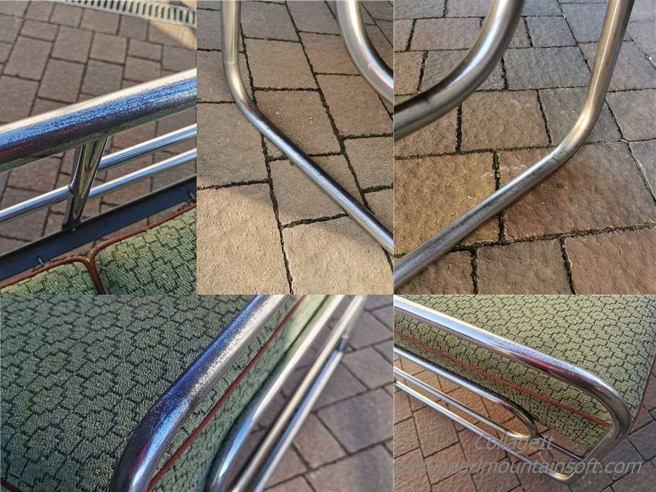 Sofa chrom proj. Robert Slezak/ KOVONA Czechosłowacja '30-50, Bauhaus