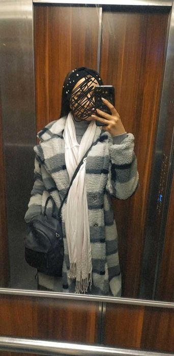 Płaszcz tedy coat w kratę oversize rozmiar S