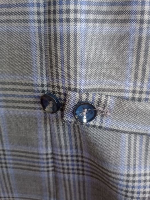 Nowa kamizelka garniturowa wełniana Giacomo Conti 176/104 szara kratka