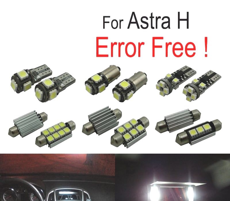 KIT COMPLETO 13 LAMPADAS LED INTERIOR PARA OPEL ASTRA H OPC GTC CARAVANA BERLINA ESTATE HATCHBACK 04-09