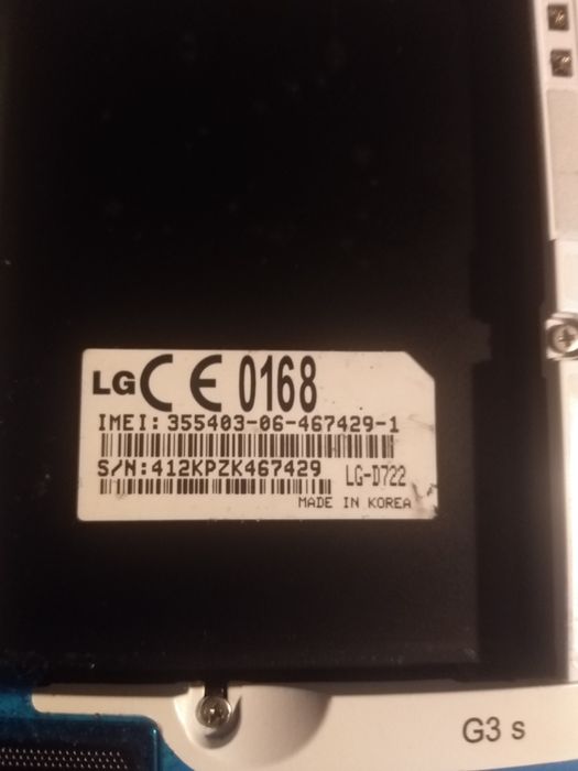 Telefon LG D722 bialy