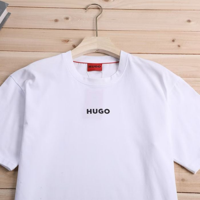 Футболка HUGO чоловіча | Premium | Чорна / Біла | M-XXL
