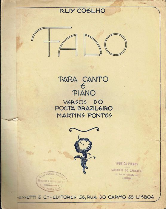 17096  Partituras - Fado