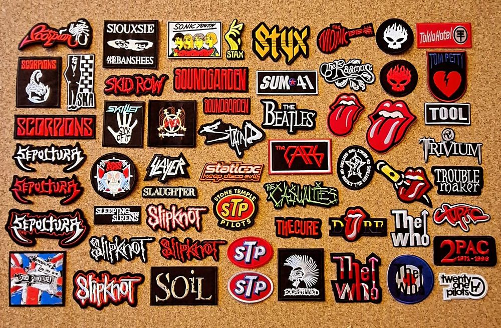 Patches Termocolantes Bandas Rock, Metal, Filmes e Séries (Novos)