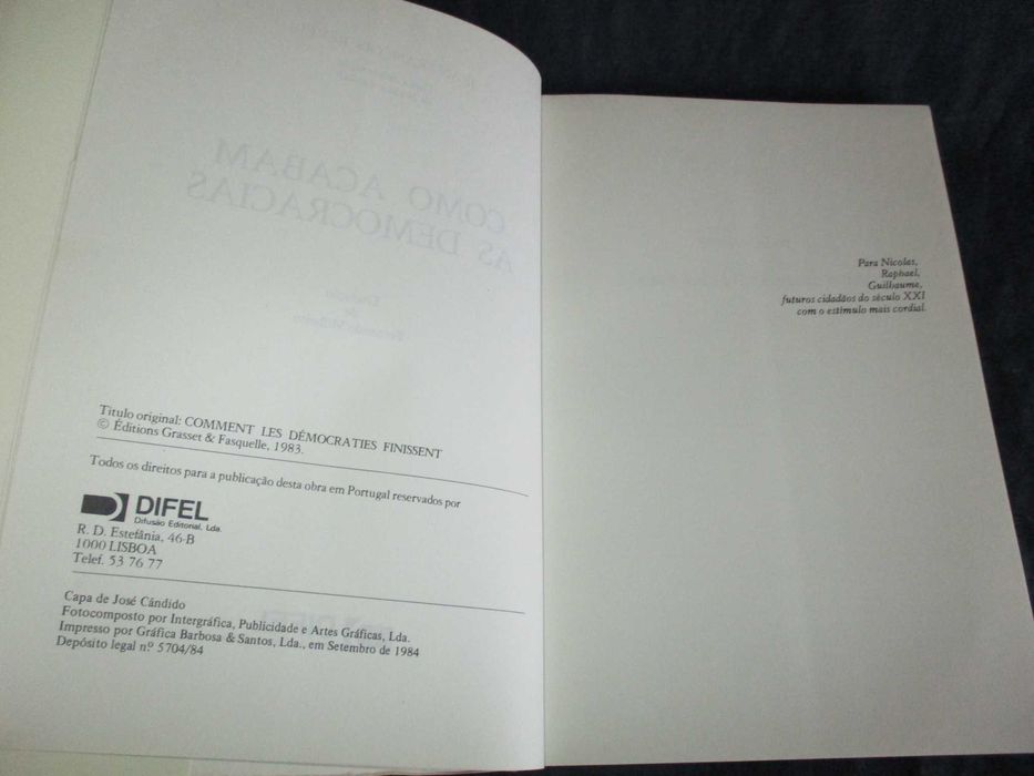 Livro Como Acabam As Democracias Jean-François Revel