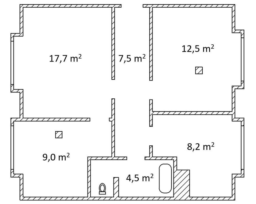 Mieszkanie / ul. Kołobrzeska / 59,40 m2 / 3 pokoje