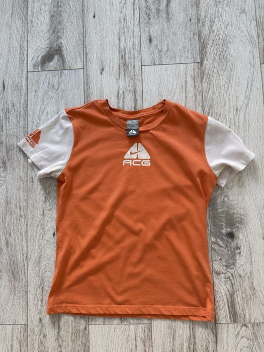 Nike ACG M Fit Dri damski T-shirt  pomarańczowy biały bawełna