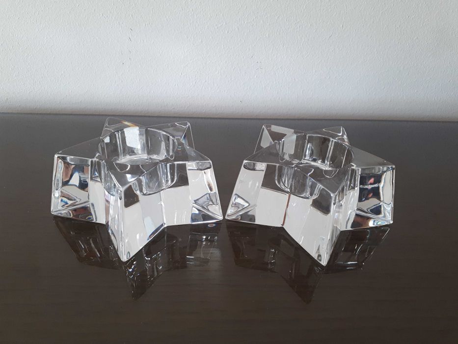 Castiçais de cristal marca Atlantis sem uso