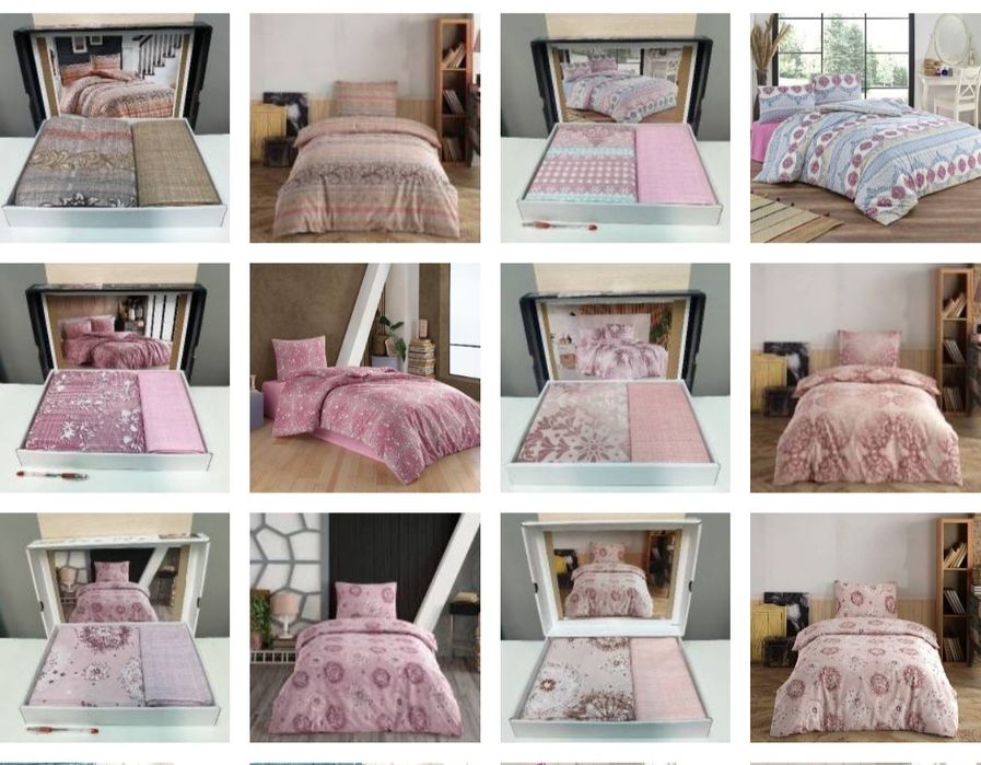 Акція! Турецькі бавовняні полуторні постільні  комплекти в асортименті