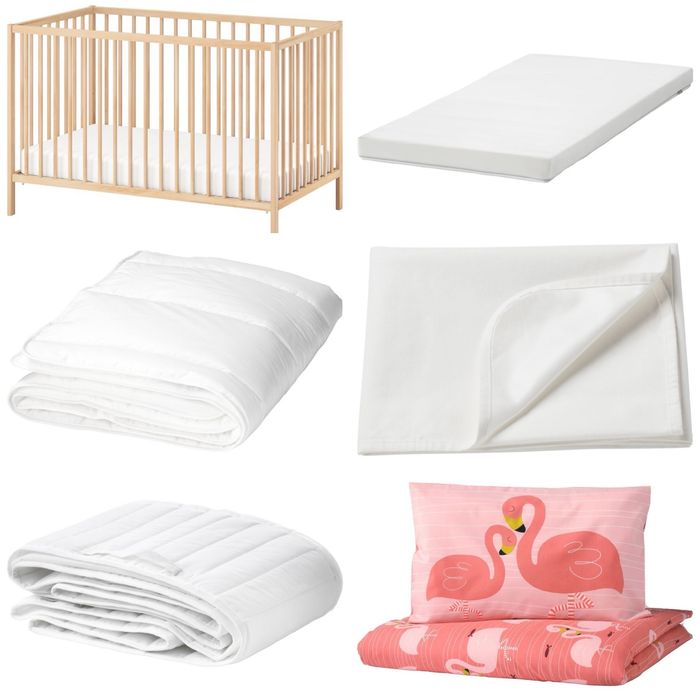 Berço ikea sniglar + colchão e acessorios