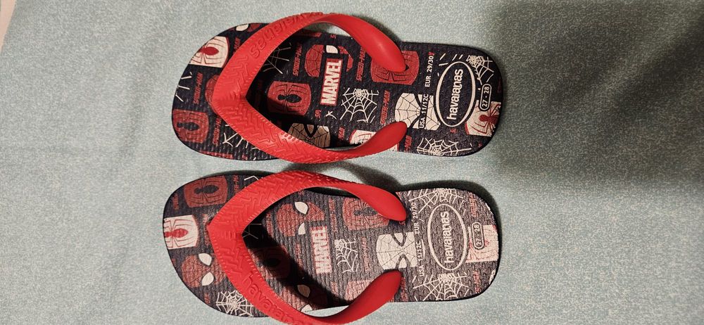 Chinelos criança marca Havaianas originais Homem Aranha tamanho 29-30