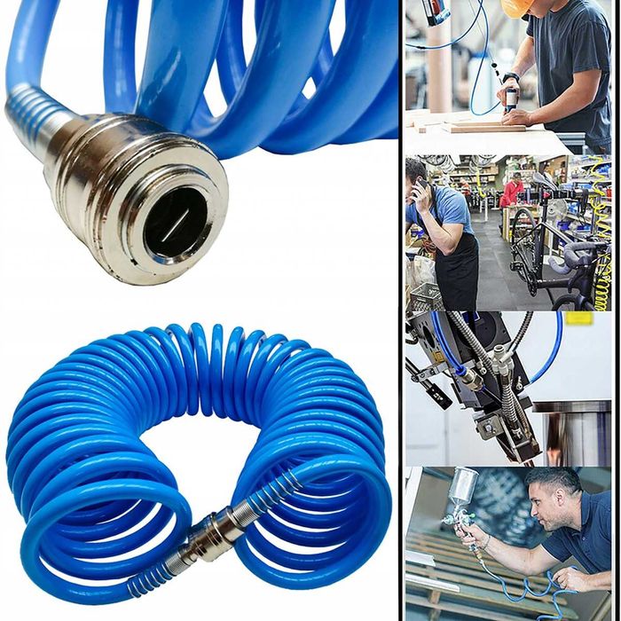 Wąż pneumatyczny spiralny 20m  przewód zakuwany do kompresora