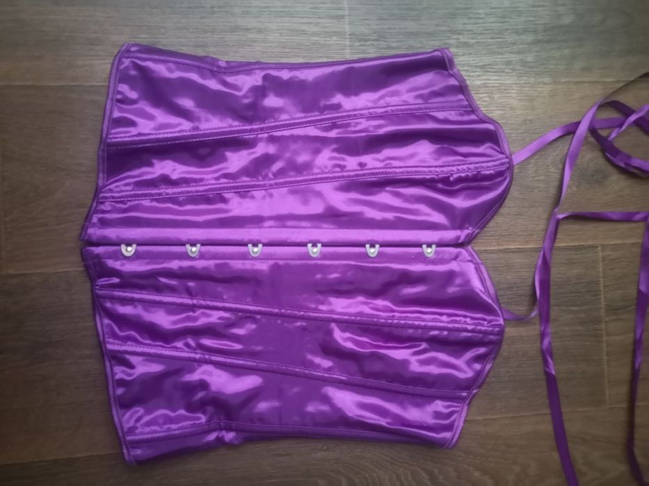 Фіолетовий корсет корсаж косплей хеловін хеловін карнавал L XL