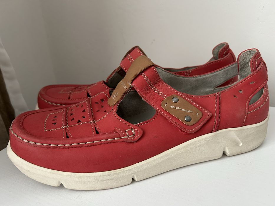 Jana шкіряні туфлі мокасини балетки 41 р Н