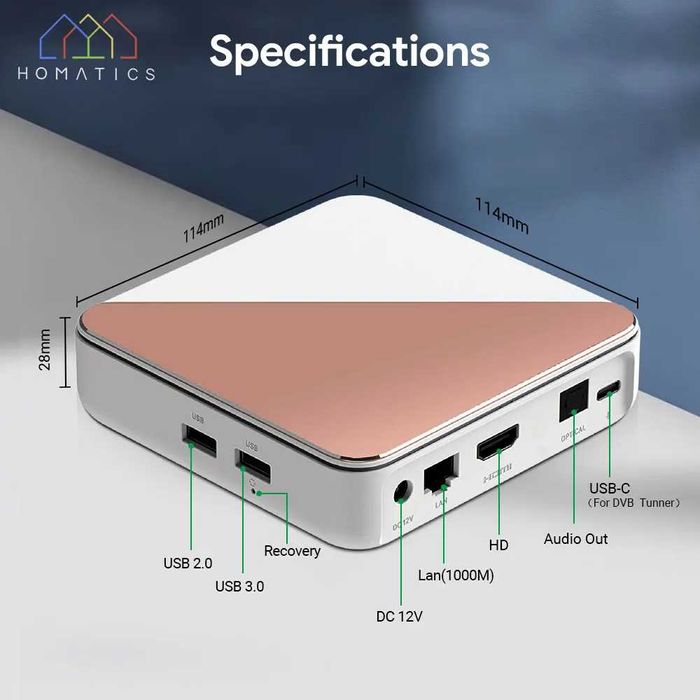 HOMATICS Box R 4K Plus сертифицированная Android TV приставка 4/32G