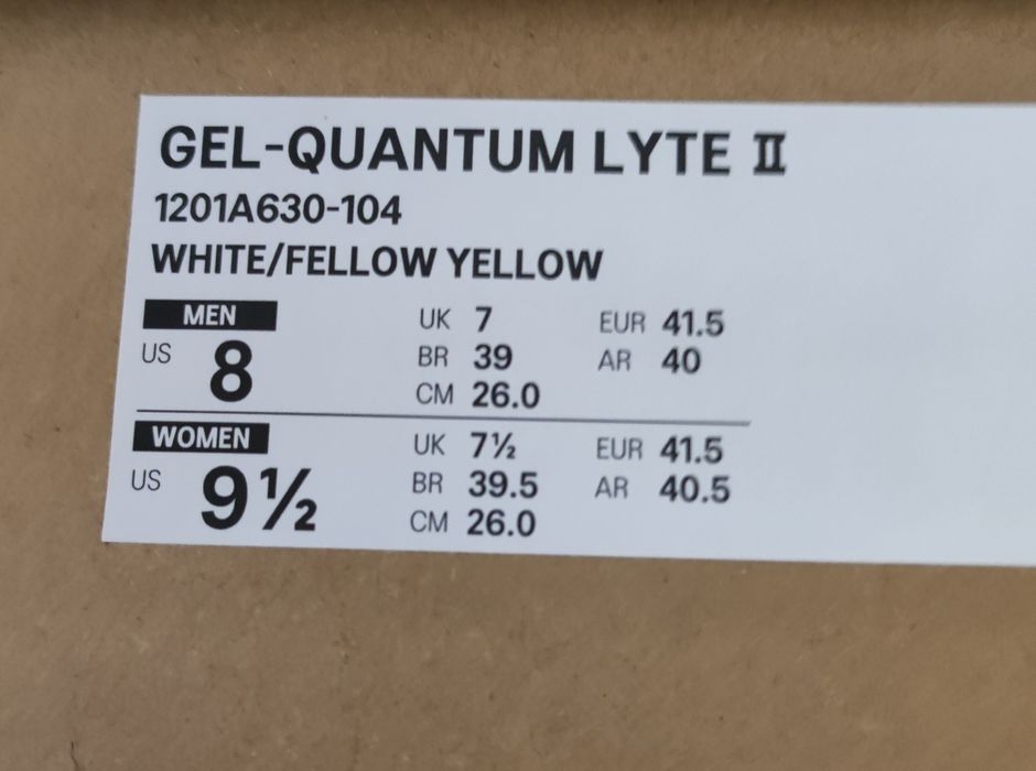 Asics Gel tamanho 41,5