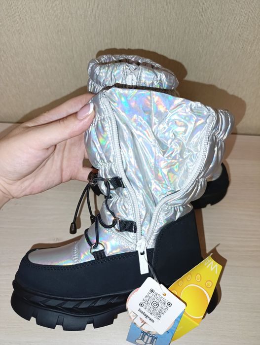 Зимові термо сапоги чоботи термо для дівчинки Зимние ботинки для девоч