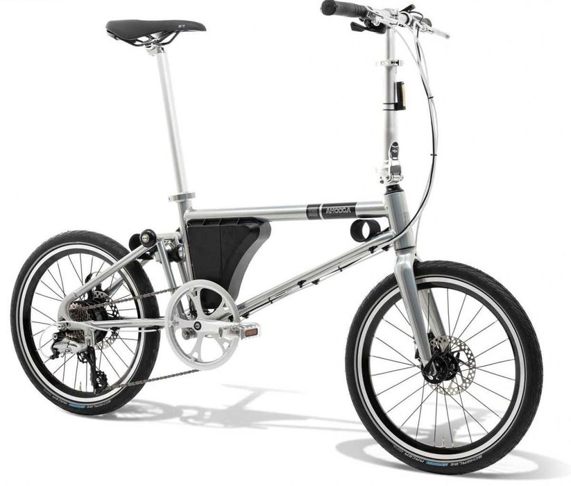 Bicicleta dobrável elétrica citadina cadeirinha Ahooga Folding Power+
