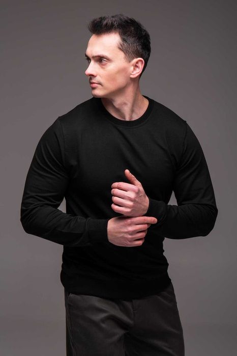 Світшот чоловічий чорний Casual dd2485