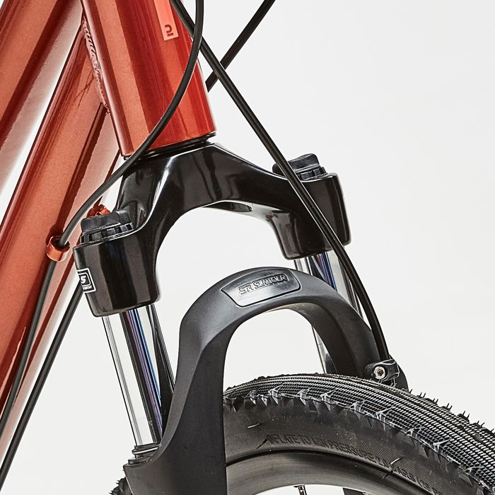 BICICLETA DE TREKKING RIVERSIDE 500 QUADRO REBAIXADO Vermelho Tijolo
