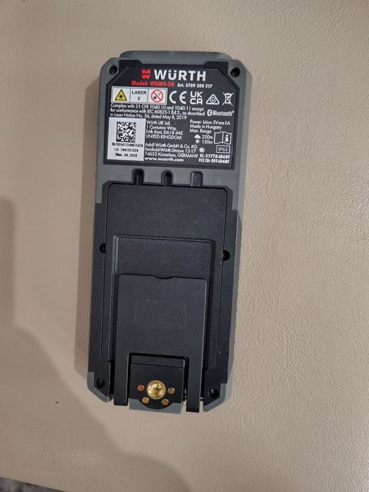 Dalmierz Laserowy WÜRTH WDM 9-24 250m Kamera Bluetooth IP65 Ekran Doty