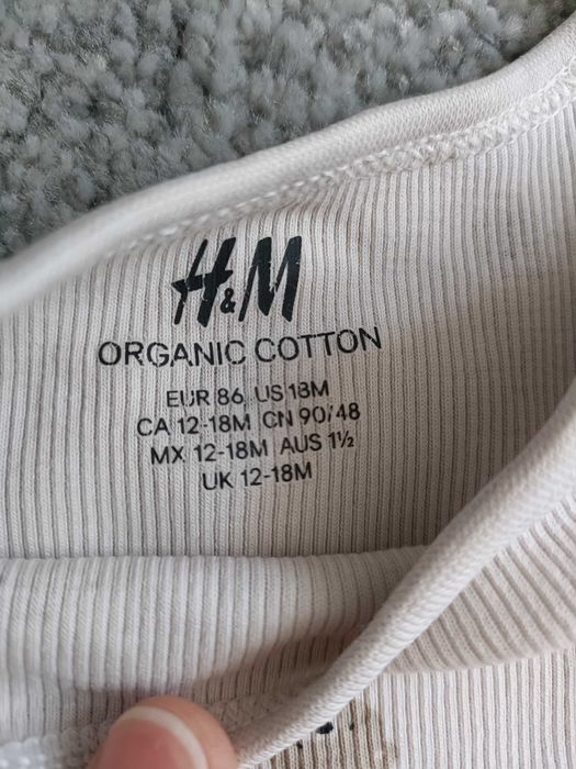 Komplet prążek 86 H&M body i legginsy