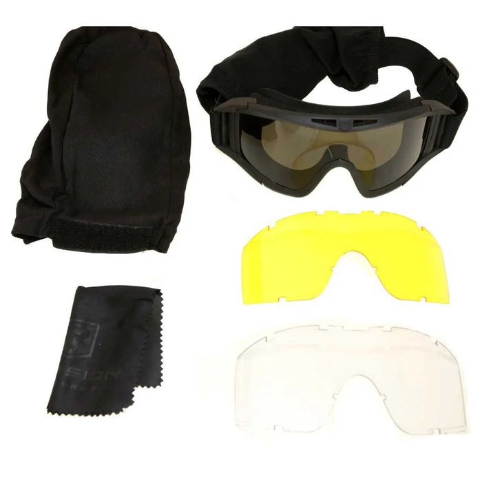 Тактична маска Revision три лінзи Військові балістичні окуляри захисні