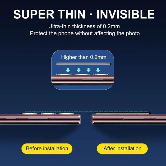 Película Vidro P/ Câmara Samsung S24 / S24 Plus / S24 Ultra /S22 Ultra