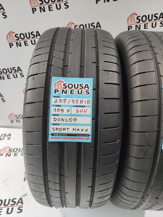 160 Euros 2 pneus semi novos 255-55R18 109y  Dunlop Oferta dos Portes