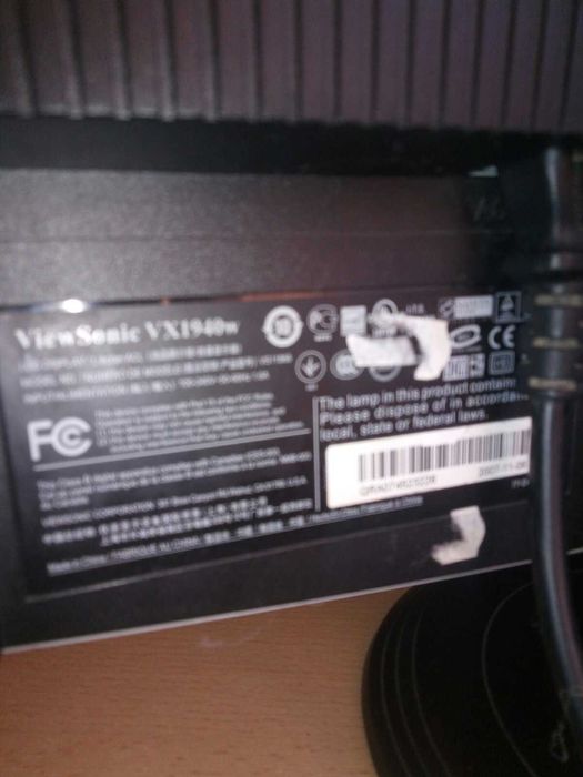 Монитор 19 дюймов ViewSonic VX1940W Black Silver