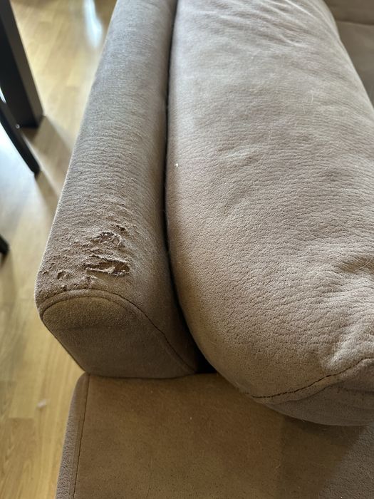 Sofa 3 lugares camel/bege escuro