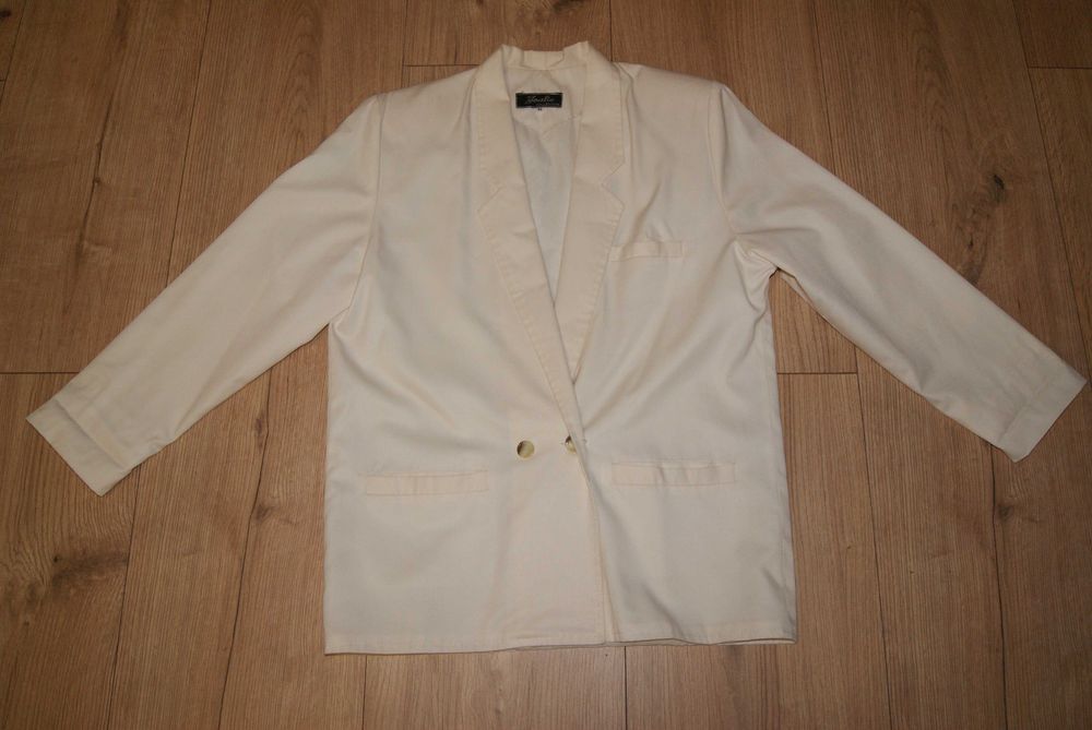 Marynarka oversize kremowa rozmiar M/38