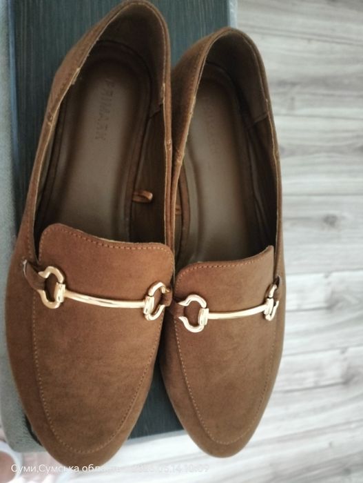 Продам нові шкіряні лофери , primark